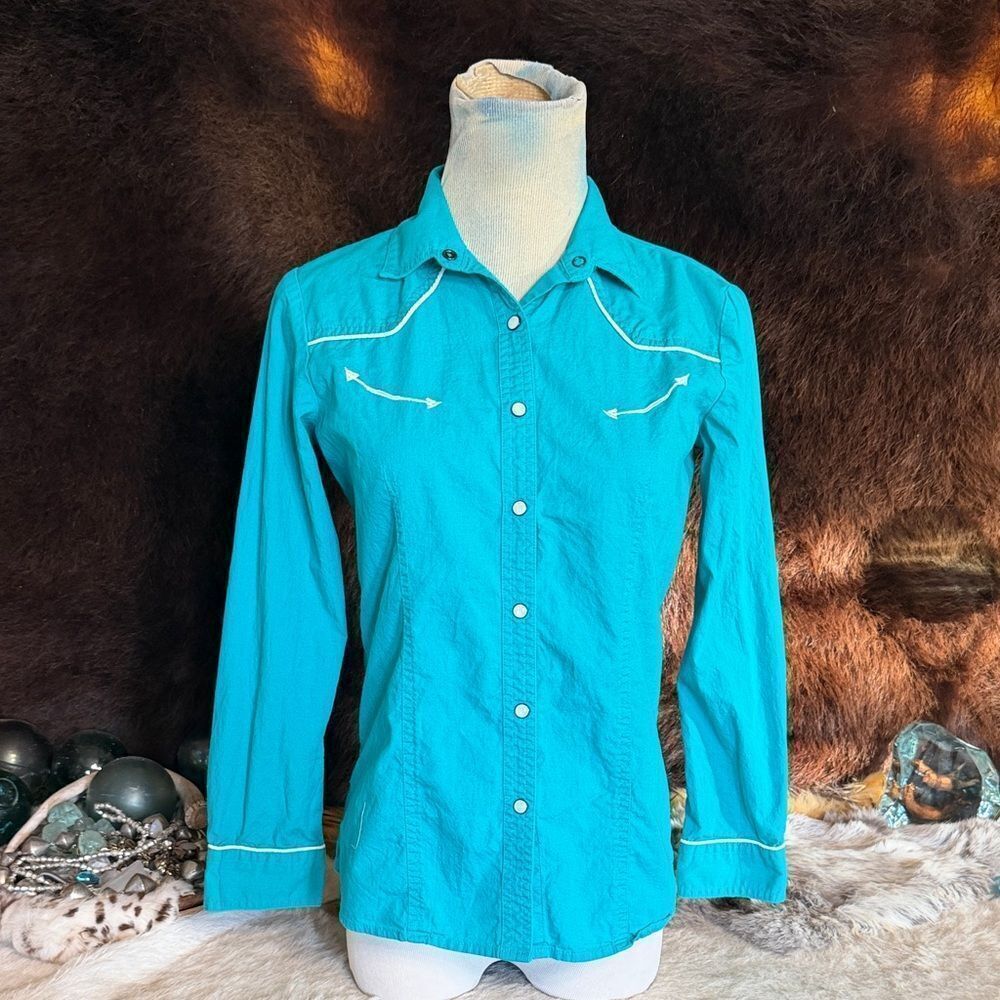 Turquoise Western kids Shirt 12 (2850)